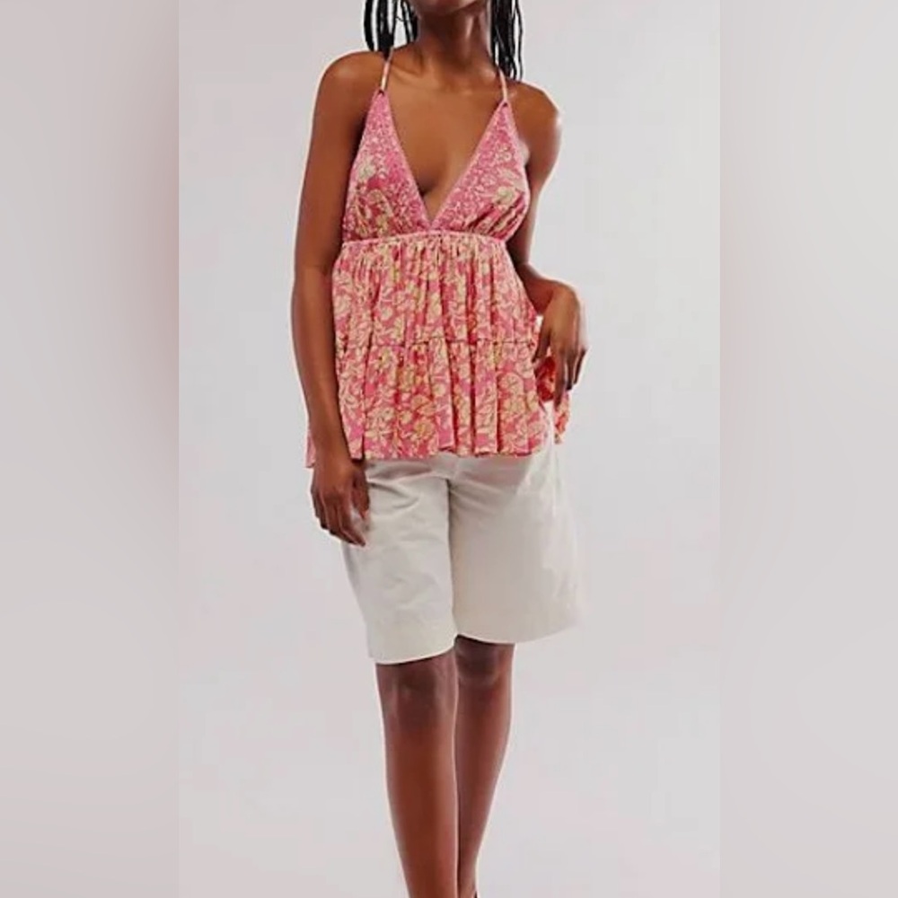 🔥NWTFree People Sammy Tank size M Rose/Yellow
